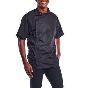 เสื้อช่างตัดผมแขนสั้น MACLURA SURGICAL Classic ผลิตจากผ้าฝ้าย/โพลีเอสเตอร์ที่เป็นมิตรกับสิ่งแวดล้อม ทนทาน ปรับแต่งได้ เหมาะสำหรับใช้ในร้านเสริมสวยและช่างทำผม - Product Image 1