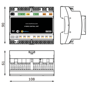 Kit de Control de Aire Plenum Industrial Flexible de 6 Zonas, Motorizado, Cableado, WiFi, Sistema HVAC - Product Image 2