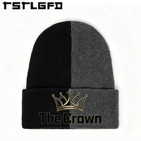 Gorro de Invierno Personalizado con Logotipo, Dos Tonos, Tejido Acanalado, Color Dividido, con Puño, Venta al por Mayor, Fabricante