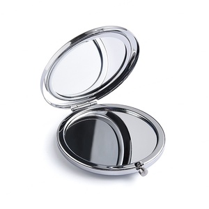 New Style Round Shape Metal Custom Logo <b>Double</b> <b>Side</b> Cosmetic <b>Mirror</b> - Product Image 4