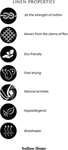 Khăn trải bàn vải lanh trắng nhà 60x60 inch 100% vải lanh tinh khiết fete - Product Image 6