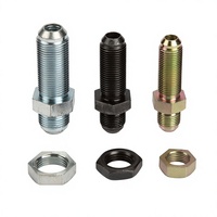 Raccord hydraulique traversant pour tuyau d'huile haute pression, à double filetage mâle, pour cloisonnement étendu
