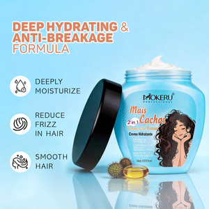 Mascarilla Capilar MOKERU Mais <span class=keywords><strong>Cachos</strong></span> 1000ML: Tratamiento Profesional de Hidratación Profunda y Reparación de Cutículas para Cabello Seco - Product Image 1