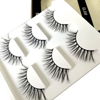 Faux cils 3D autocollants sans colle, réutilisables, en vison synthétique, faits à la main, vente en gros