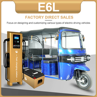 Offre Spéciale EV électrique 60V DOT EEC acier certifié pousse-pousse Tuk Tuk véhicule de tourisme fermé pour Taxis touristes visites touristiques