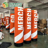 Colonne publicitaire gonflable étanche avec éclairage LED, pompe portable et matériau TPU durable pour événements extérieurs et inaugurations