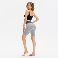 Hochgeschnittene Elastische Taille Atmungsaktive Schnelltrocknende Leichte Sportshorts für Frauen Laufen Yoga Fitness
