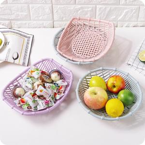 Plastic Fruit <b>Basket</b> Rectangle Multifunctional Snack <b>Tray</b> For Kitchen Living Room Storage <b>Baskets</b> - Product Image 1