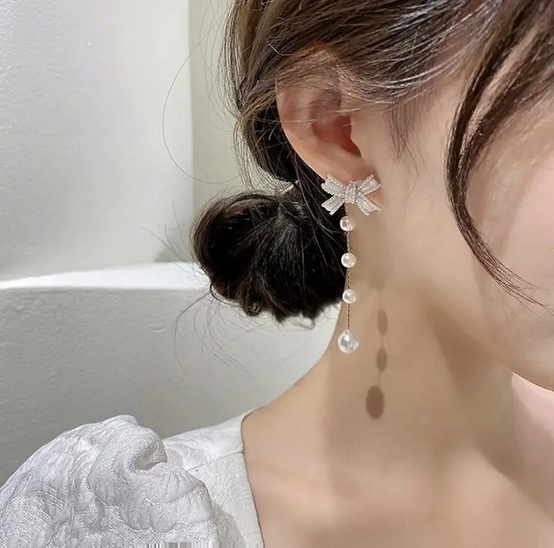 Anting-anting mutiara murah Korea Mode grosir perhiasan kostum N230260