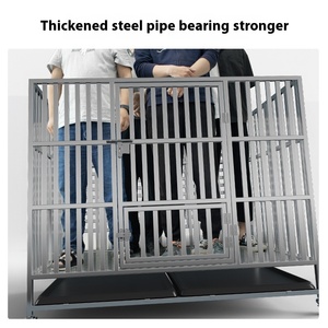 Di medie dimensioni in acciaio inox gabbia per cani tubo piatto nido zinco placcato pieghevole custodia per animali domestici prodotto Hardware - Product Image 5