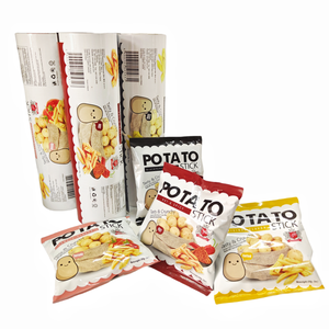 عبوة بلاستيكية مطبوعة بشكل جيد للبطاطس المقلية الساخنة ، فيلم بسكويت الحلوى والشوكولاتة المنتفخة ، لفائف خبز مختوم - Product Image 3