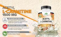 Capsules de L-Carnitine personnalisées ALCAR, complément sportif, qualité alimentaire, 1500 mg d'acétyl-L-carnitine