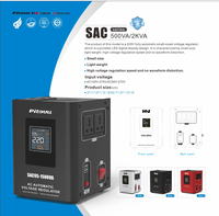 Stabilisateur de tension monophasé automatique de précision série Pitbull SAC, AC 220V AVR, affichage LED, 0,5-2kVA, 50/60Hz, aluminium, pour la maison