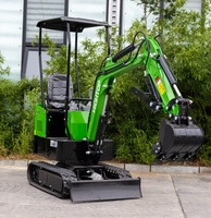 Excavator Mini HT-10B Berat Kerja 1000kg, Mesin Penggali Kecil Dengan Sertifikasi EPA/CE