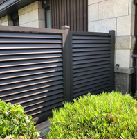Panneaux de clôture horizontaux en aluminium sur mesure pour la protection de la vie privée |   Résistant au vent et à la pluie pour véranda de villa, terrasse, bricolage