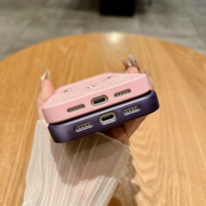 เคสโทรศัพท์มีแม่เหล็กกลิตเตอร์แบบบางหรูหราออกแบบได้ตามต้องการสำหรับ iPhone 17 AIR PRO MAX girly Bling INS - Product Image 6