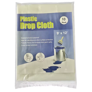 पीई ड्रॉप क्लॉथ डस्ट कवर शीट पेंट प्लास्टिक शीटिंग - Product Image 1