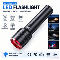 Lampe torche tactique haute puissance en alliage d'aluminium 1100LM, lumière laser blanche, lampe tactique IP44 étanche, lampe de camping