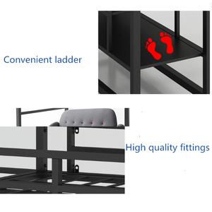 Современная металлическая двухъярусная кровать с лестницей для школы и больницы, мебель для учеников и взрослых - Product Image 5