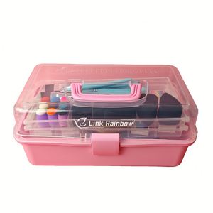 Boîte à crayons en plastique imperméable sur mesure, boîtes à outils d'art de qualité pour enfants, grandes et petites tailles, plusieurs couleurs pour la peinture corporelle - Product Image 2