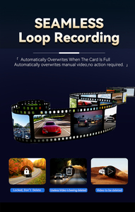 4G GPS 9.66 inch màu đen GPS Dashcam Xe DVR gương Dash Cam phía trước phía sau 4K 1080P Độ Phân giải 4K + 1080P HD 1080p Video màn hình cảm ứng - Product Image 5