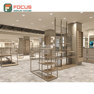 Modern Shop Interior Mixed Material <b>Showcase</b> Cabinet Full Service Clothing Store - Product Image 4
