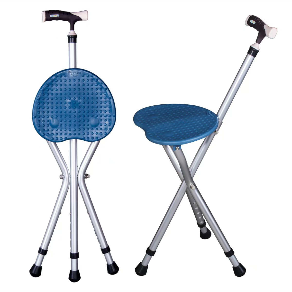 T-shaped blue cane stool (no free gifts)