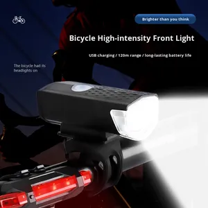 Siêu sáng USB Sạc xe đạp Đèn pha & ánh sáng phía sau thiết lập cho đêm cưỡi & MTB đi xe đạp <span class=keywords><strong>LED</strong></span> cảnh báo ánh sáng cho thể thao ngoài trời - Product Image 4