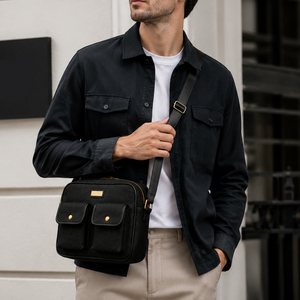 Bolsos de mensajero de diseño personalizado, bolso cruzado, bolso de mensajero para hombre, bolso de hombro duradero para uso diario y viajes - Product Image 1