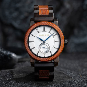 Montre à quartz personnalisée pour hommes, style classique de luxe ETA, haute qualité, étanche, en bois, avec affichage du cadran et pointeur à bas quantité minimale de commande, livraison directe - Product Image 1