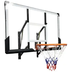 Rusu009-1標準サイズのバスケットボールバックボードを備えたハンドプッシュリフティングバスケットボールスタンド