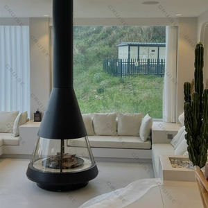 Chimenea Circular de Leña con Frente de Vidrio, Diseño Nuevo, Extra Grande, de Ventilación Directa y Funcionamiento a Gas para Calefacción de Villas - Product Image 1