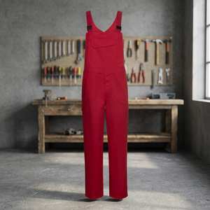 Unisex Red Cotton <b>Waterproof</b> Dust Proof CE Certified <b>Work</b> Coverall with Needle Detection and Digital Printing for Industrial Use - Product Image 5