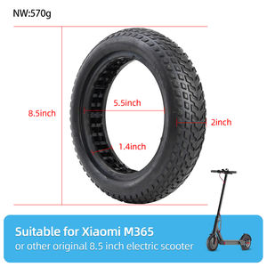 Pièces de rechange de pneu en caoutchouc solide en nid d'abeille pour Scooter électrique non pneumatique de 8.5 pouces pour pneu de remplacement Cityneye <span class=keywords><strong>Mijia</strong></span> M365/Pro/MI3 - Product Image 5