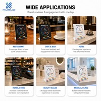 Support de table personnalisé en acrylique NFC pour avis Google, TripAdvisor, Instagram – Plaque NFC avec code QR à scanner – OEM disponible
