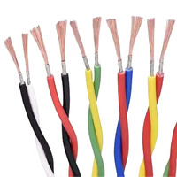 Cable Flexible de Cobre Trenzado RVS de Dos Colores, Cable Doble Resistente al Fuego, Cables de Par Trenzado