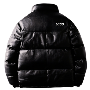 2026 Men's Casual Blouson Leather <b>Jacket</b> Zipper <b>Waterproof</b> Breathable Reversible Finished <b>Winter</b> Coat Stand Collar Wholesale - Product Image 1