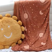 Couverture pour bébé en jersey de bambou et élasthanne de haute qualité, douce et personnalisée