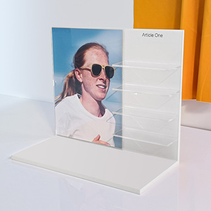 Présentoir Minimaliste en Acrylique <span class=keywords><strong>pour</strong></span> Lunettes, Support à 4 Niveaux <span class=keywords><strong>pour</strong></span> Lunettes de Soleil avec <span class=keywords><strong>Porte</strong></span>-Affiches, <span class=keywords><strong>Vitrine</strong></span> de Marquage <span class=keywords><strong>pour</strong></span> Magasin d'Optique - Product Image 5