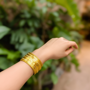 กำไลข้อมือแฟชั่น สแตนเลสสตีล 316L ชุบทอง PVD ทนทาน เป็นมิตรต่อสิ่งแวดล้อม - Product Image 3