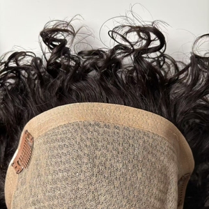 Goedkope Natuurlijke Menselijke Haarvervangingssysteem Voor Mannen Zwarte Prothese Ademende Zijden Kanten Kroon Toupet Clips - Product Image 2