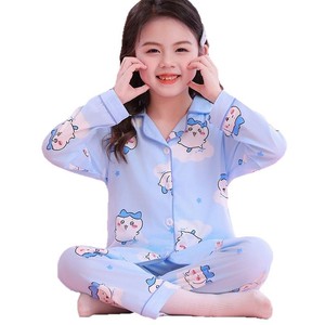 Nuovi <span class=keywords><strong>Pigiami</strong></span> da Donna e Abbigliamento per Bambini a Maniche Lunghe in Stile Coreano Primavera e Autunno con Fantasia a Cartoni Animati per Studentesse e Ragazze - Product Image 5