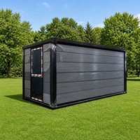 Maison conteneur pliable contemporaine JHHY HOUSE de 20 pieds, en panneaux sandwich d'acier, maison préfabriquée modulaire, chambre, atelier, bureau, hôtel, boutique