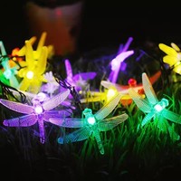 12M 100LEDs Guirlande Solaire Colorée IP44 Évalué pour Extérieur Vacances Garden Party Décor De Noël-Papillons Fée Éclairage