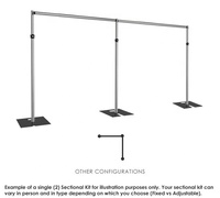 10x20ft 2 sections Offre Spéciale tuyau en aluminium réglable et système de draperie facile à configurer événement de mariage et fête