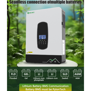 Convertisseur solaire hors réseau <span class=keywords><strong>2200VA</strong></span> 1800W Sumry Onde sinusoïdale pure Contrôleur MPPT Batterie au lithium Système d'alimentation électrique domestique - Product Image 6
