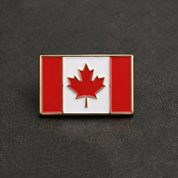 Épingles à revers personnalisées en métal émaillé avec le drapeau national du Canada