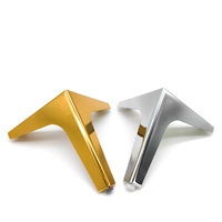 FGVSLIDE Möbel Moderner Stahl Golden Black Sofa Füße Metall Sofa Bein Dreieck Chrom Bein
