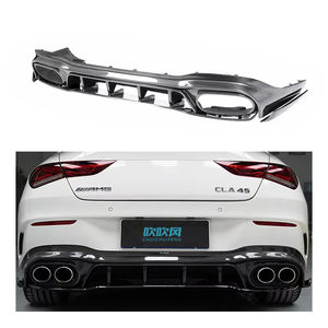 Kit de carrosserie en fibre de carbone sèche OEM pour Mercedes Benz W118 C118 CLA Class <span class=keywords><strong>AMG</strong></span> <span class=keywords><strong>CLA35</strong></span> CLA45S Nouveau diffuseur de lèvre de pare-chocs arrière Spoiler - Product Image 1