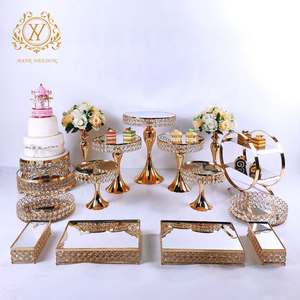 Juego de Soportes Altos para Tartas de Metal Galvanizado Serie Plateada Bandeja de Boda Mesa de Exhibición para Postres y Aperitivos Estilo Espejo de 3 a 16 Piezas - Product Image 5